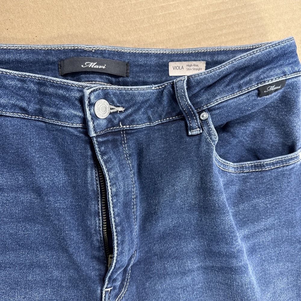 Mavi Viola High-rise Slim Straight Women‎ Blue Cotton Jeans, Size Tag Removed